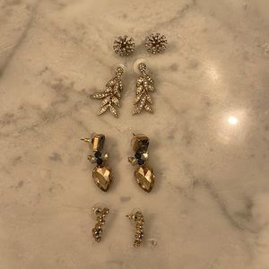 J. Crew earrings. 4 pairs